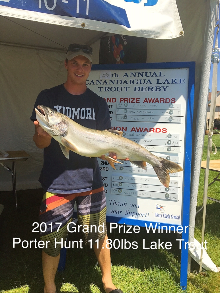 2017 Grand Prize Winner Porter Hunt 11.80lbs Lake Trout